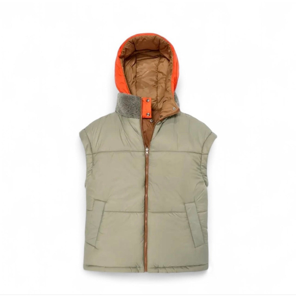 New UGG Kristian Convertible Puffer Coat pecan/moss green Water resistant L/XL - Picture 14 of 16